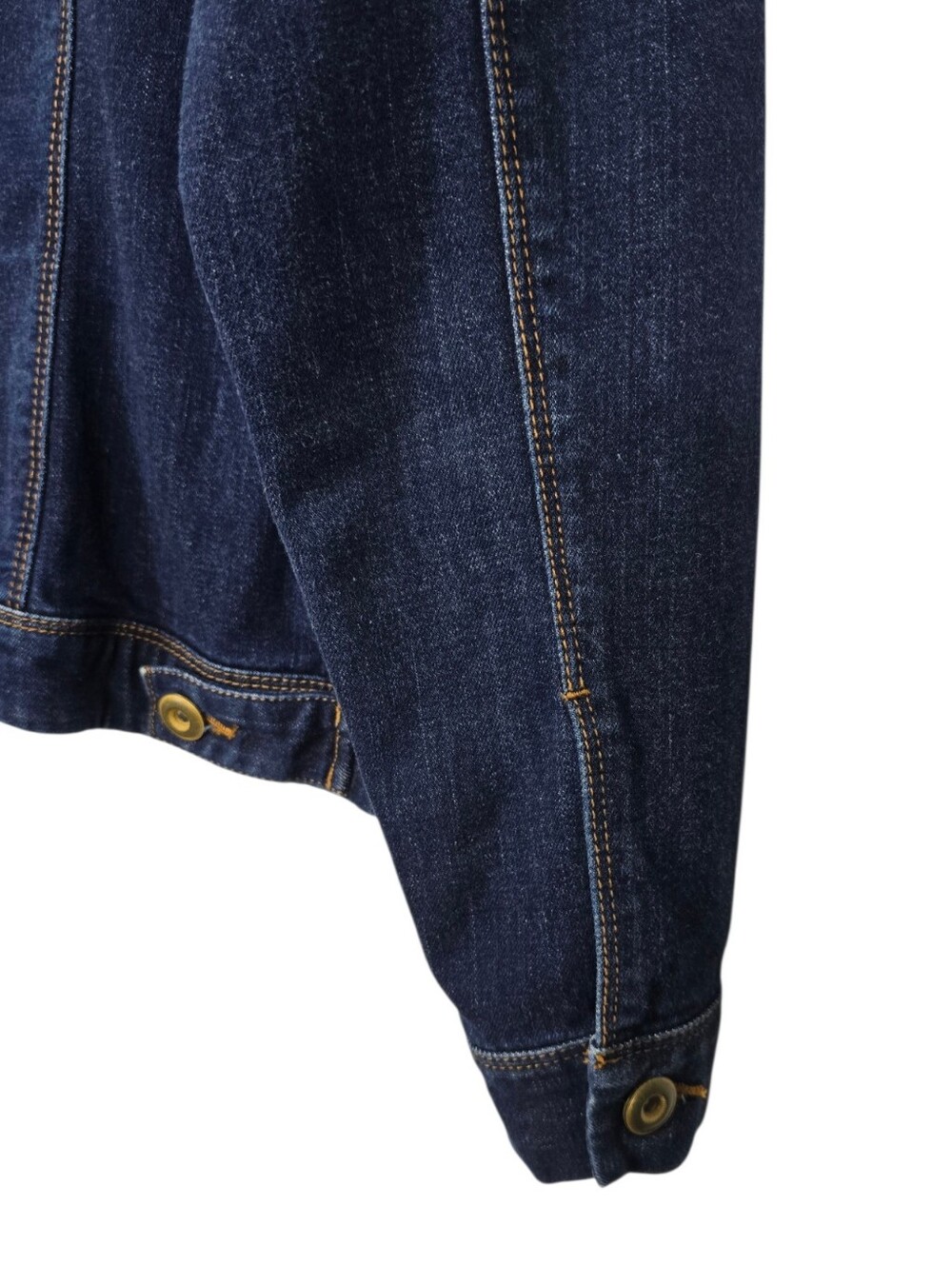 Cabi Norma Jean Stretch Denim Trucker Jacket Dark Blue Small - Picture 11 of 14